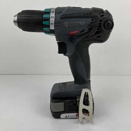 ЗЗ KYOCERA キョウセラ 14.4v 充電式ドライバドリル バッテリーx3 充電器 ケース付 DDM1410 ブラック