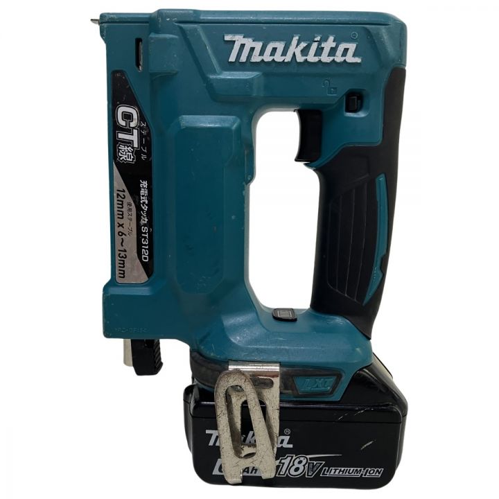 ЗЗ MAKITA マキタ 18v 充電式タッカ バッテリーx1 ケース付 ST312D ブルー｜中古｜なんでもリサイクルビッグバン