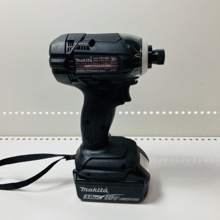 ЗЗ MAKITA マキタ 18v インパクトドライバ バッテリーｘ２ 充電器 ケース付 TD149DRFXB ブラック