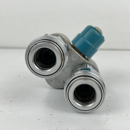 ЗЗ  エアツール 変換・増設 アダプター 高圧から常圧2口 本体のみ シルバー