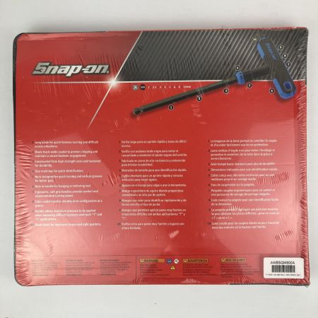 ЗЗ Snap-on スナップオン 6角 T型レンチ 8本セット ケース付 AWBSGM800A ブラック×ブルー