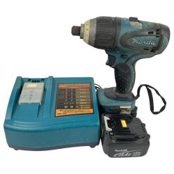 ЗЗ MAKITA マキタ 14.4V 充電式インパクトドライバ 充電器 バッテリー×2付 TP130D ブルー Cランク