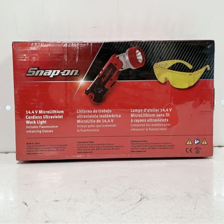 ЗЗ Snap-on スナップオン 14.4V UVワークライト 保護メガネ 箱付 CTLUV761 レッド