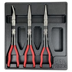 ЗЗ MAC TOOLS マック ダブルジョイント ロングリーチ プライヤーセット 3本 ケース付 PS313DJ レッド Sランク
