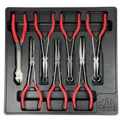 ЗЗ MAC TOOLS マック ロングリーチプライヤー 7本 ケース付 PS711LRA レッド Sランク