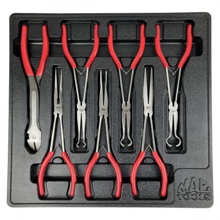 ЗЗ MAC TOOLS マック ロングリーチプライヤー 7本 ケース付 PS711LRA レッド