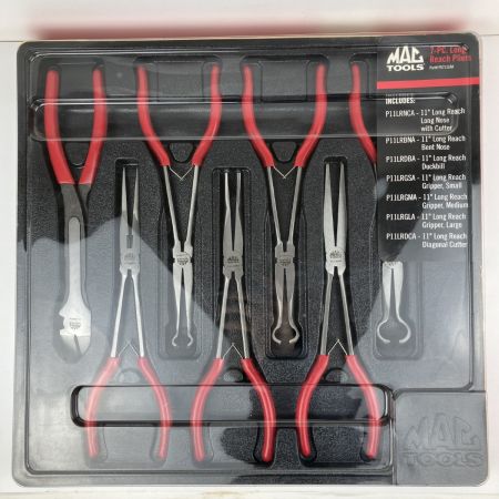 ЗЗ MAC TOOLS マック ロングリーチプライヤー 7本 ケース付 PS711LRA レッド