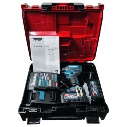 ЗЗ MAKITA マキタ 40Vmax 充電式インパクトドライバ バッテリ2個・充電器・ケース付 TD002GRDX ブルー Aランク