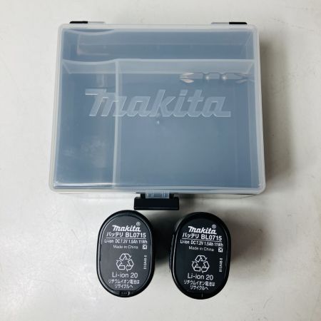 ЗЗ MAKITA マキタ 7.2v ペンインパクトドライバ バッテリーｘ２ 充電器 ケース付 TD022DSHX ブルー