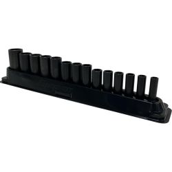 ЗЗ Snap-on スナップオン 8-24mm ディープインパクトソケット14個セット ホルダ付 214SIMFMYA ブラック Cランク