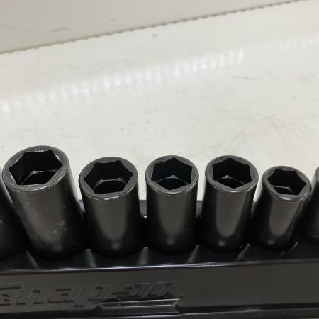 ЗЗ Snap-on スナップオン 8-24mm ディープインパクトソケット14個セット ホルダ付 214SIMFMYA ブラック