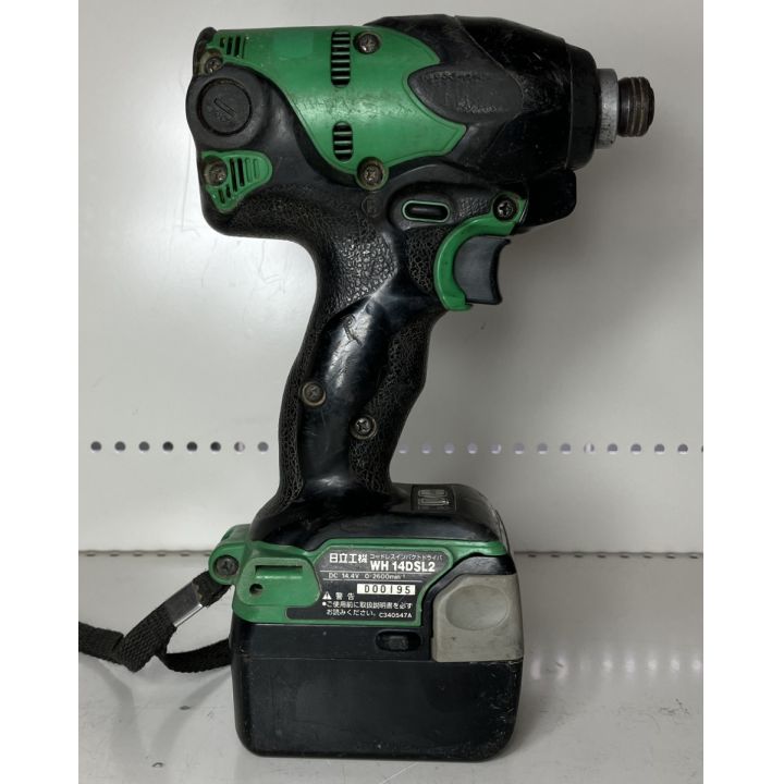 HITACHI 日立 14.4V インパクトドライバ 充電器 バッテリー×2 WH14DSL2 グリーン｜中古｜なんでもリサイクルビッグバン