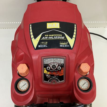 ЗЗ MAX マックス 100v 10L 常圧1口 高圧2口 コンプレッサー AK-HL1230E レッド