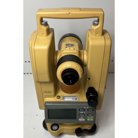 ЗЗ TOPCON 単三電池3本 デジタルセオドライト 取説・ケース付　※校正歴不明 DT-214 イエロー