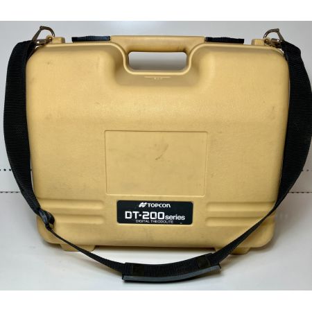 ЗЗ TOPCON 単三電池3本 デジタルセオドライト 取説・ケース付　※校正歴不明 DT-214 イエロー