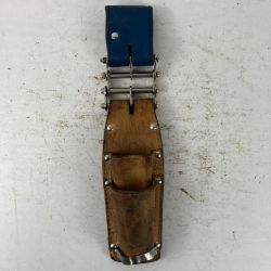 ЗЗ KNICKS 親子2段ペンチホルダー SUS補強 チェーン金具 ベルトループ付 SKN-201PLDX キャメル×ブルー Cランク