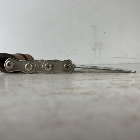 ЗЗ KNICKS SUS補強 チェーン式親子2段ペンチホルダー チェーン金具 ベルトループ付 SKN-201PLDX キャメル