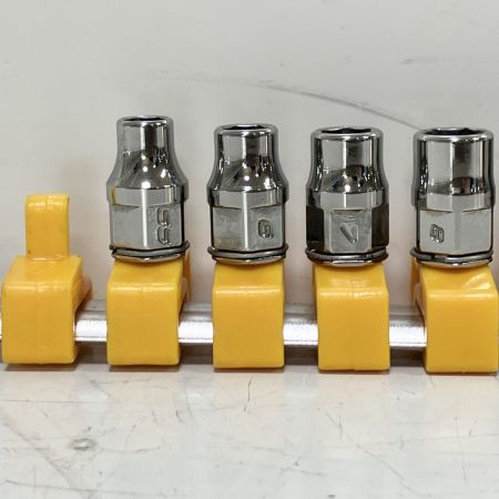 ЗЗ Snap-on スナップオン 差込角1/4inc 5.5-13mm ソケットセット 9個セット ホルダー付 シルバー