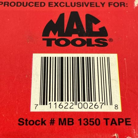 ЗЗ MAC TOOLS マック ツールチェスト テープメジャー 箱付 MB1350TAPE レッド