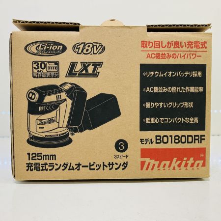 ЗЗ MAKITA マキタ 18v 125mm 充電式ランダムオービットサンダ  充電器 箱 取説付 BO180D ブルー