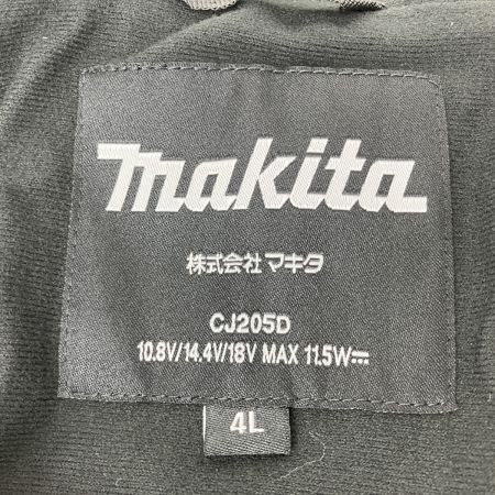 ЗЗ MAKITA マキタ 4L 充電式暖房ジャケット ※バッテリー・バッテリホルダ・充電器なし CJ205DZ ブラック