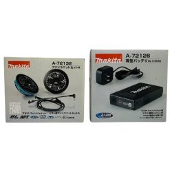 ЗЗ MAKITA マキタ ファンユニット・バッテリーセット 箱 取説付 A-72132/A-712126 ブルー×ブラック Sランク