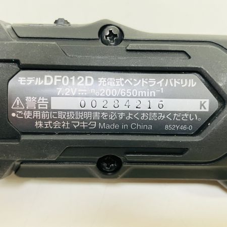 ЗЗ MAKITA マキタ 7.2v ペンドライバドリル バッテリー×2 充電器付 DF012D ブラック
