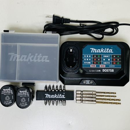ЗЗ MAKITA マキタ 7.2v ペンドライバドリル バッテリー×2 充電器付 DF012D ブラック