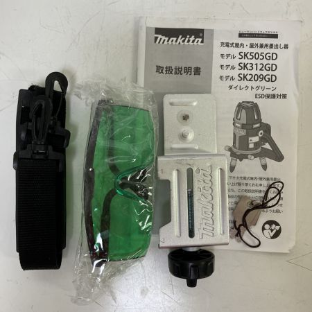 ЗЗ MAKITA マキタ 10.8v グリーンレーザー レーザー墨出し器 バッテリーx1 受光器 ケース付 SK505GD ブルー