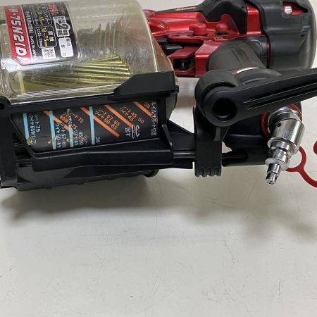 ЗЗ MAX マックス 75mm 高圧 エア釘打ち機 取説 ケース付 HN-75N2(D) レッド