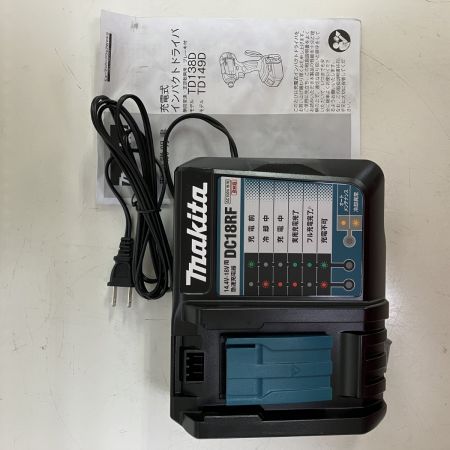 ЗЗ MAKITA マキタ 18v インパクトドライバ TD149D バッテリーx1 充電器 ケース付 TD149D ブラック