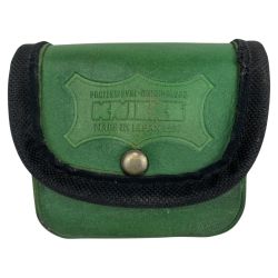 ЗЗ KNICKS ヌメ革小物ポーチ KNS-100BOX グリーン Bランク