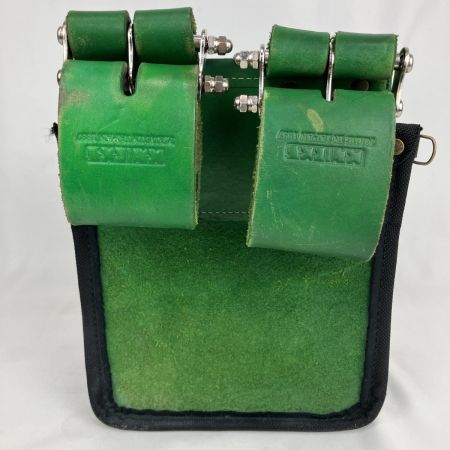 ЗЗ KNICKS 総ヌメ革使用3段腰袋 バリスティック補強仕上げ インナーケース付き KNB-301DDX NX-BA-01 グリーン