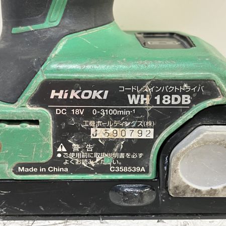 ЗЗ HiKOKI ハイコーキ 18V インパクトドライバ バッテリー×1付 WH18DB グリーン