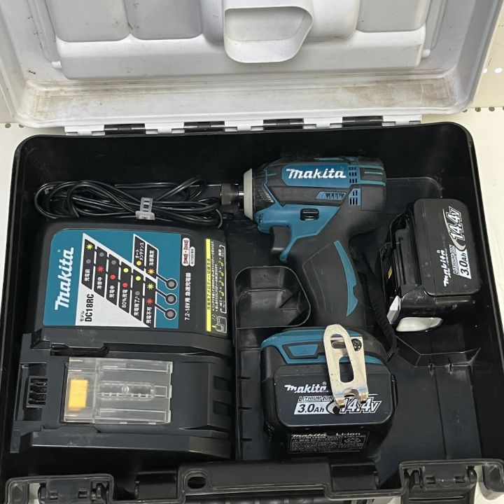 ЗЗ MAKITA マキタ 14.4v インパクトドライバ バッテリーx２ 充電器 ケース付 TD138D ブルー｜中古｜なんでもリサイクルビッグバン