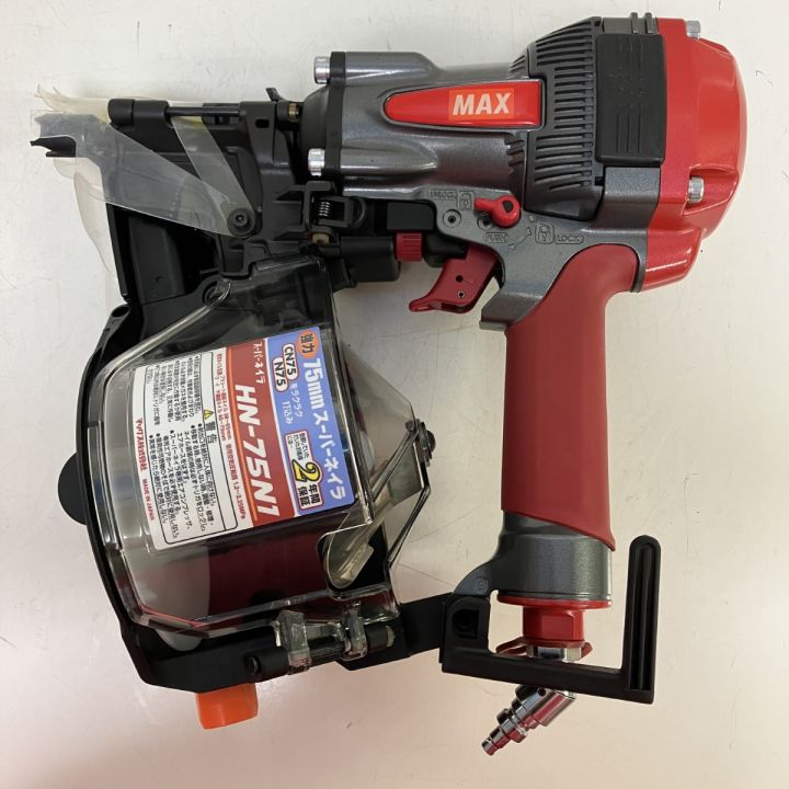 ЗЗ MAX マックス 75mm 高圧 エア釘打ち機 ケース付 HN-75N1 レッド 