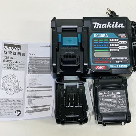 ЗЗ MAKITA マキタ 40V 125mm 丸のこ 充電器 バッテリー×2 ケース付 (2) HS007GRDX ブラック