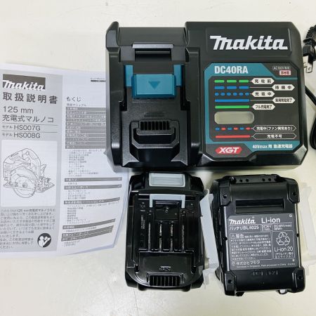 ЗЗ MAKITA マキタ 40V 125mm 丸のこ 充電器 バッテリー×2 ケース付 HS007GRDX ブラック