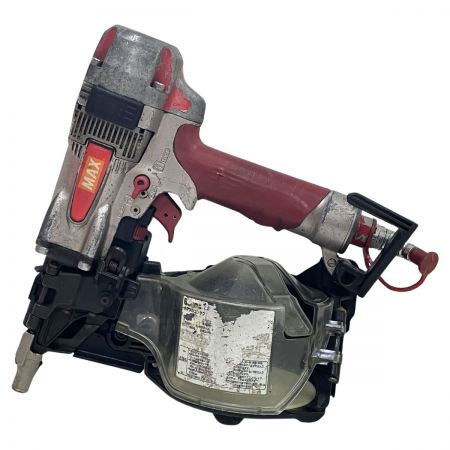 ЗЗ MAX マックス 65mm 高圧 エア釘打ち機 コンタクトノーズ2.1-2.5付 HN-65 レッド