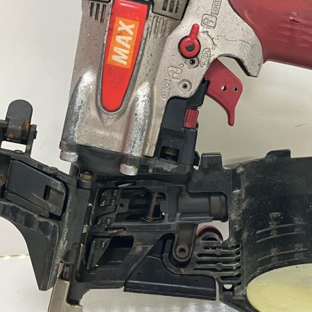 ЗЗ MAX マックス 65mm 高圧 エア釘打ち機 コンタクトノーズ2.1-2.5付 HN-65 レッド