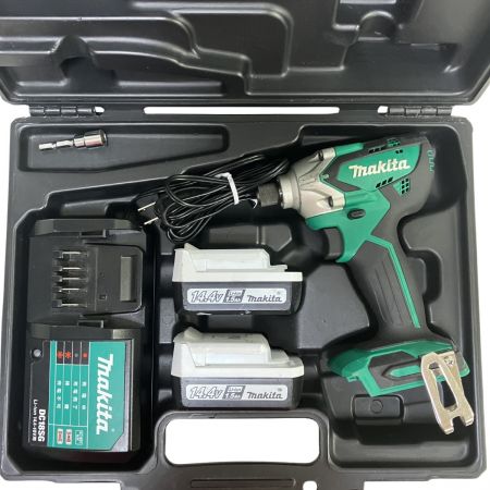 ЗЗ MAKITA マキタ 14.4v インパクトドライバ バッテリーx2 充電器 ケース付 MTD001D グリーン