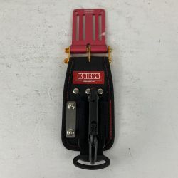 ЗЗ KNICKS 赤タグ カラビナホルダー アルミベルトループ カラビナ付き ブラック×レッド×ゴールド Bランク