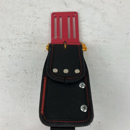 ЗЗ KNICKS 赤タグ カラビナホルダー アルミベルトループ カラビナ付き ブラック×レッド×ゴールド