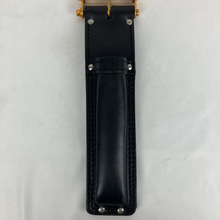 ЗЗ KNICKS 5分～1寸用 ヌメ革 ノミホルダー ベルトループ・チェーン金具付き KB-010DX ブラック×レッド×ゴールド