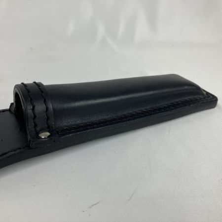 ЗЗ KNICKS 5分～1寸用 ヌメ革 ノミホルダー ベルトループ・チェーン金具付き KB-010DX ブラック×レッド×ゴールド