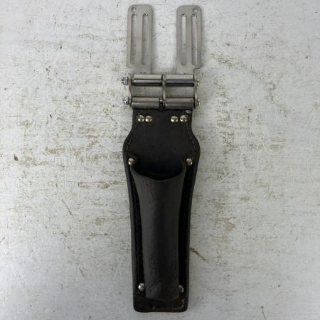 ЗЗ KNICKS 工具差し 分離タイプSUSベルトループ(SUS-15-2) チェーン金具付 本体型番不明 ブラウン×シルバー