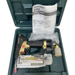 ЗЗ HITACHI 日立 55mm 高圧 ピン釘打ち機 保護メガネ ケース付 NP55HM カーキ×ブラック Cランク