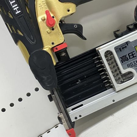 ЗЗ HITACHI 日立 55mm 高圧 ピン釘打ち機 保護メガネ ケース付 NP55HM カーキ×ブラック