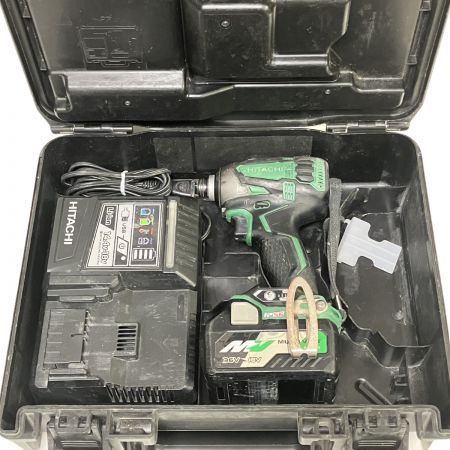  HITACHI 日立 36V インパクトドライバ バッテリー×1 充電器 ケース付 WH36DA グリーン