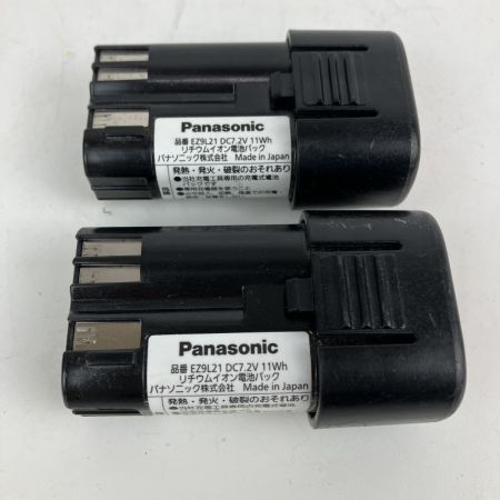 ЗЗ Panasonic パナソニック 7.2v ペンドライバドリル バッテリーx2 ケース付 EZ7421 ブラック